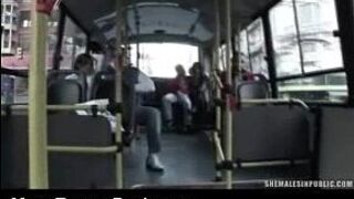Tranny Public Sex in a Bus! porn video